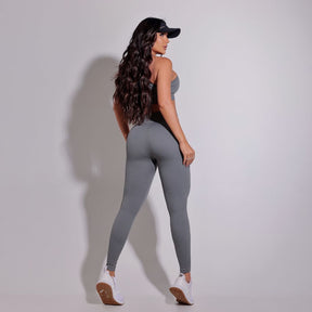 Calça Legging Infinify Canelado Cinza