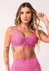 Conjunto Fitness Abstract Duo Euphoria Rosa Franzido