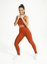 Conjunto Feminino Fitness Legging + Top Básico Terracota