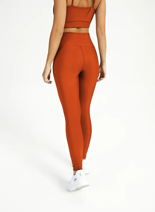 Conjunto Feminino Fitness Legging + Top Básico Terracota