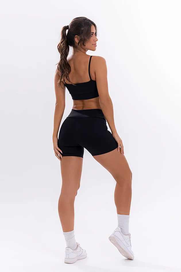 Conjunto Feminino Fitness Básico Calça e Top - Preto