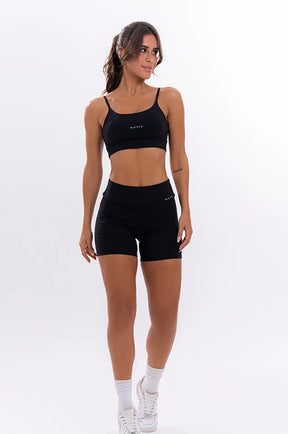 Conjunto Feminino Fitness Básico Shorts e Top - Preto