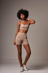 Short Print Seamless Cinnamon Caramel